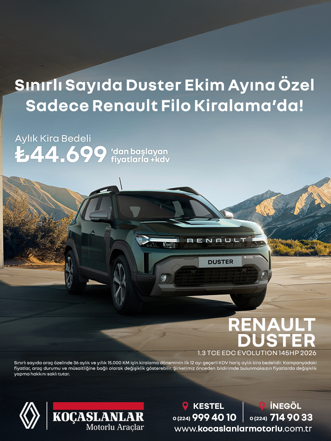 Yeni Renault Boreal için Ekim ayına özel filo kiralama fırsatı